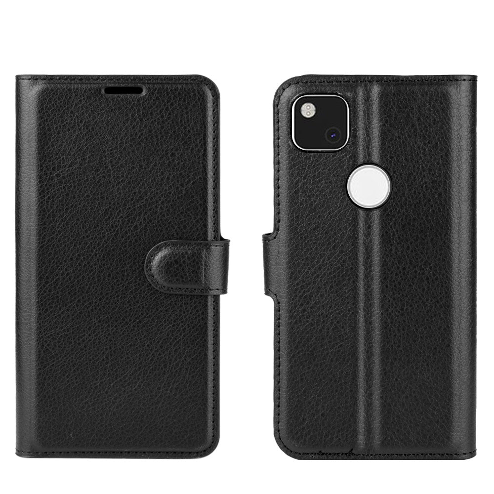 Google Pixel 4A 4G Pu Wallet Case [Black]