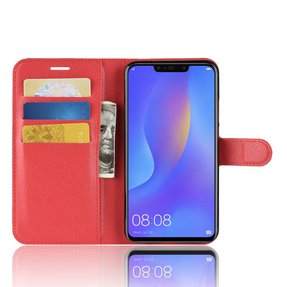 Huawei Nova 3I Pu Wallet Case [Red]