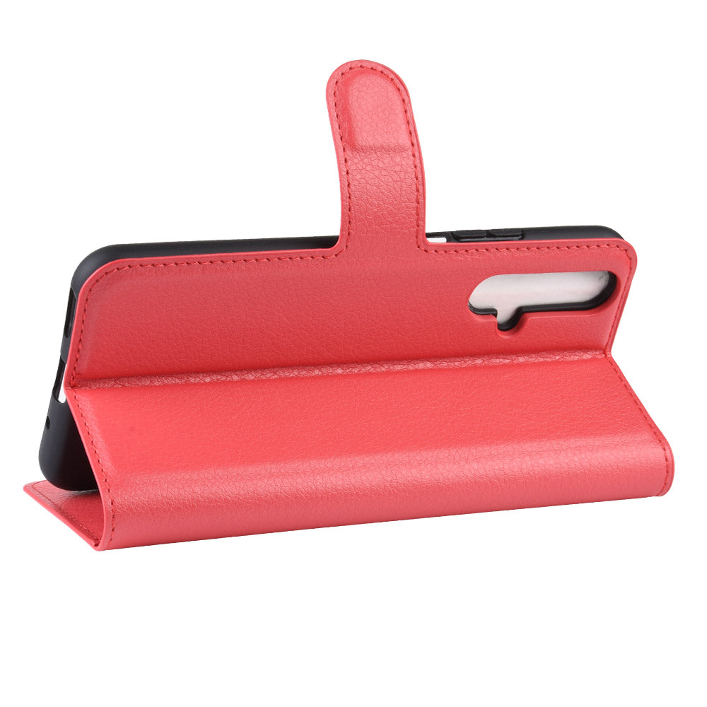 Huawei Nova 5T Pu Wallet Case [Red]