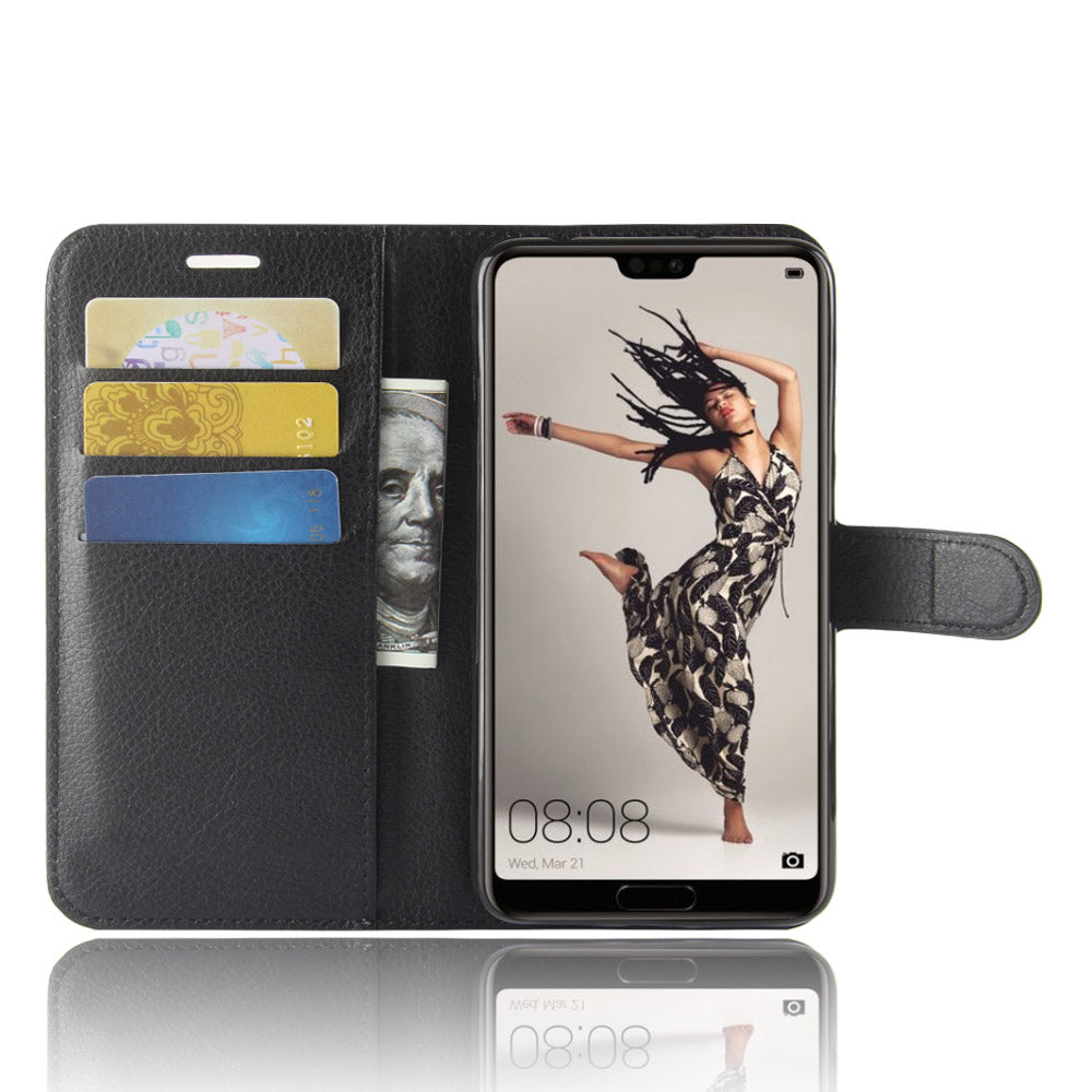 Huawei P20 Pro Pu Wallet Case [Black]