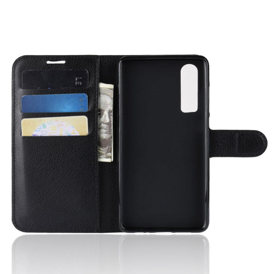 Huawei P30 Pu Wallet Case [Black]
