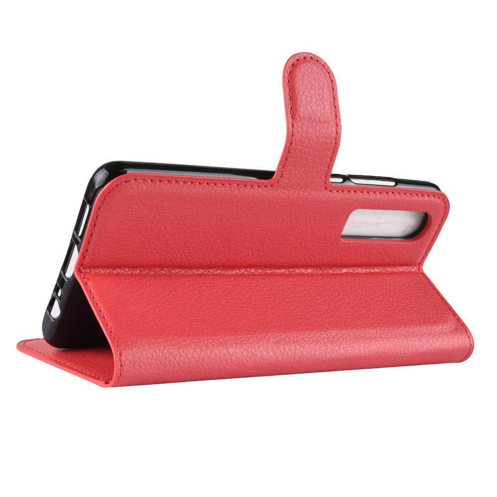Huawei P30 Pu Wallet Case [Red]