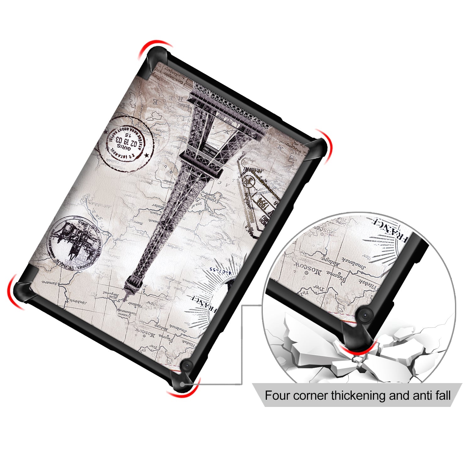 Lenovo Tab M10 Tb-X605F Designer Tri-Fold Case [Eiffeltower]