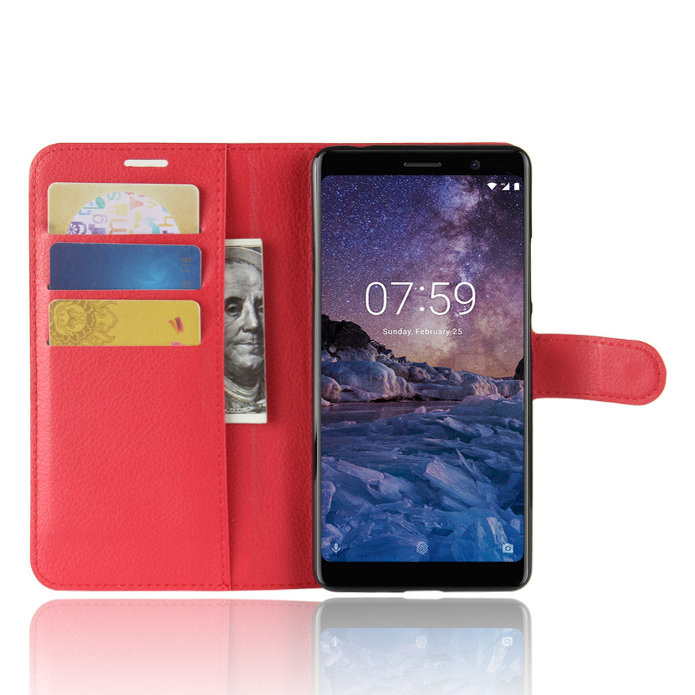 Nokia 7 Plus Pu Wallet Case [Red]