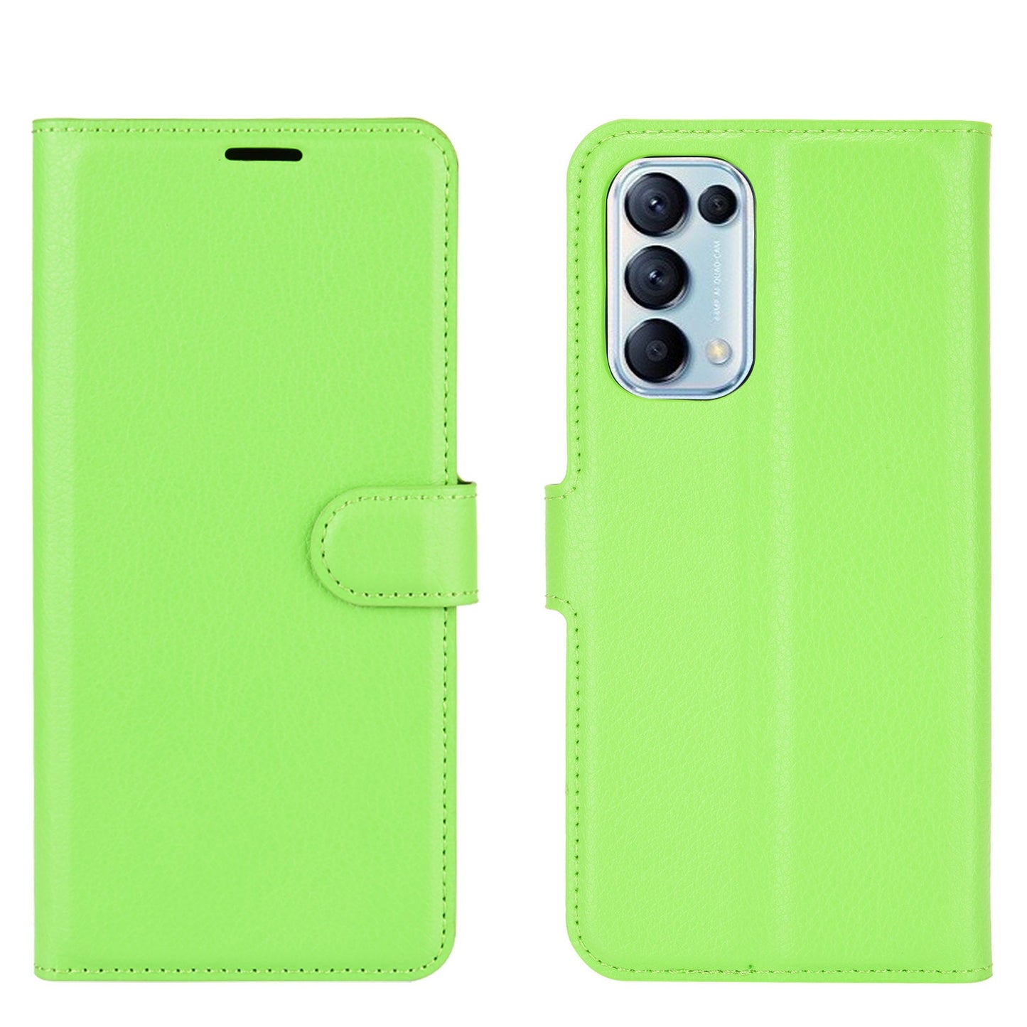 Oppo Find X3 Lite Pu Wallet Case [Green]