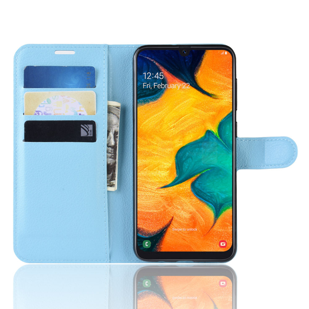 Galaxy A20/A30 Pu Wallet Case [Lightblue]
