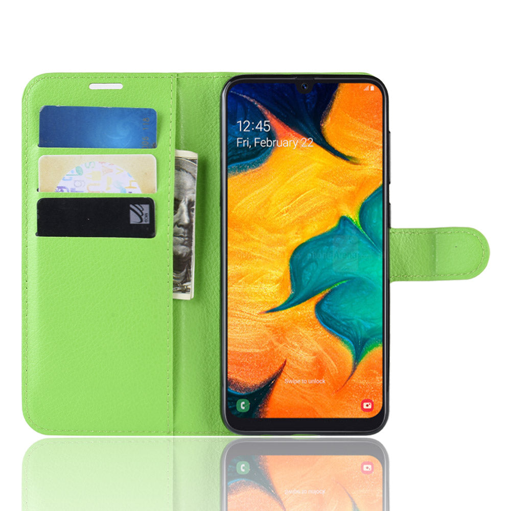 Galaxy A20/A30 Pu Wallet Case [Green]