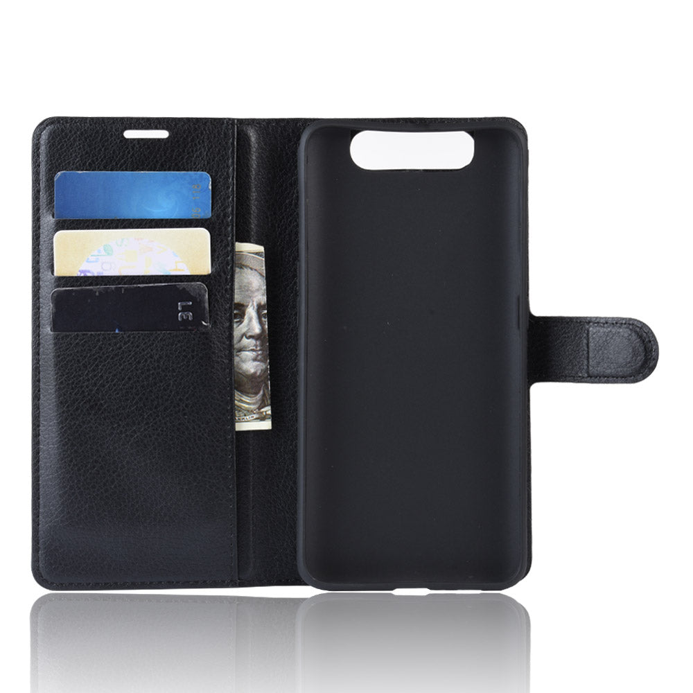Galaxy A80/A90 Pu Wallet Case [Black]
