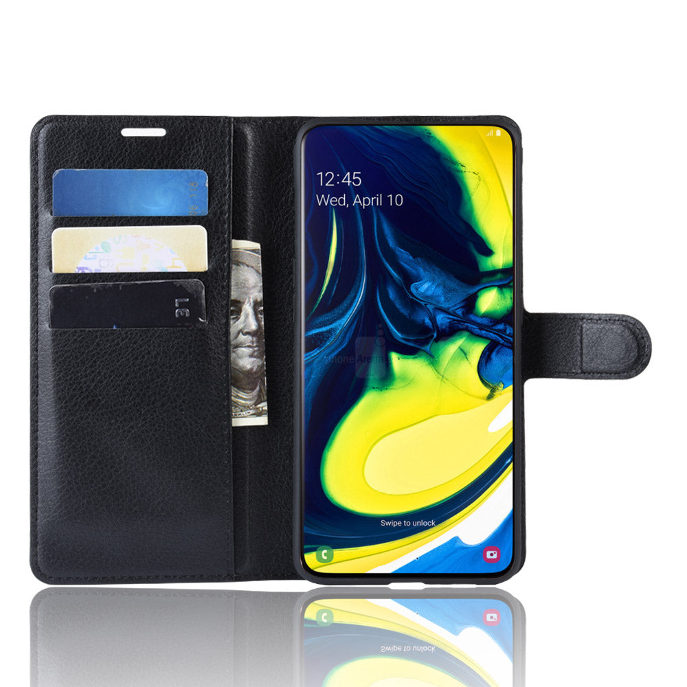 Galaxy A80/A90 Pu Wallet Case [Black]