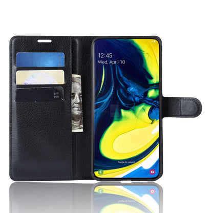 Galaxy A80/A90 Pu Wallet Case [Black]
