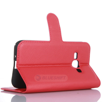 Galaxy J1 2016 Pu Wallet Case [Red]