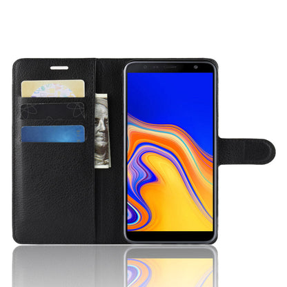 Galaxy J4Plus/J4+ Pu Wallet Case [Black]