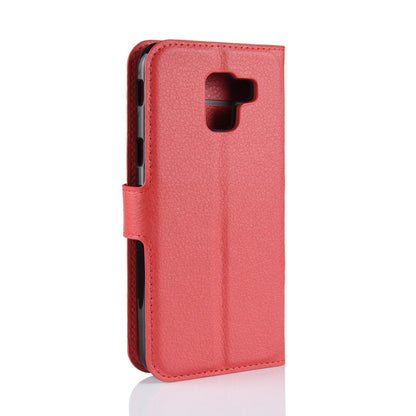 Galaxy J6 Pu Wallet Case [Red]