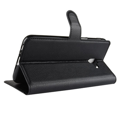 Galaxy J6Plus/J6+ Pu Wallet Case [Black]