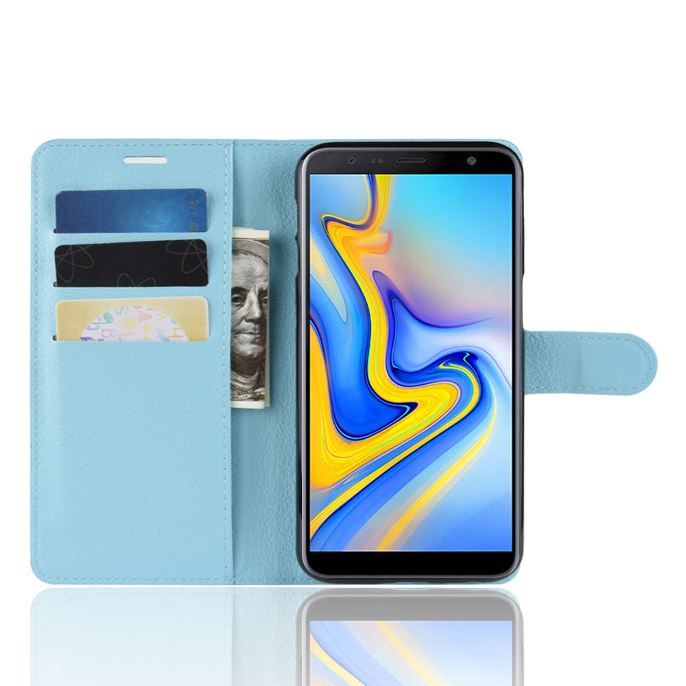 Galaxy J6Plus/J6+ Pu Wallet Case [Lightblue]