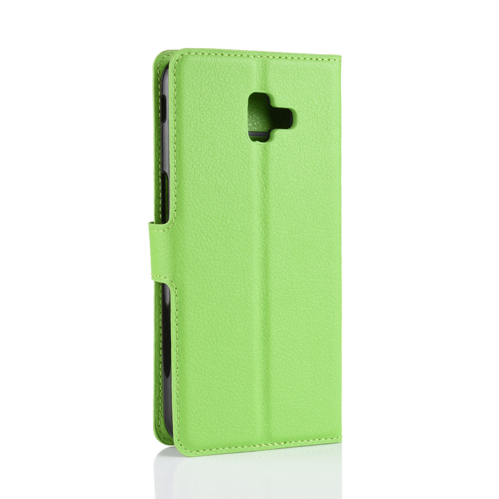 Galaxy J6Plus/J6+ Pu Wallet Case [Green]