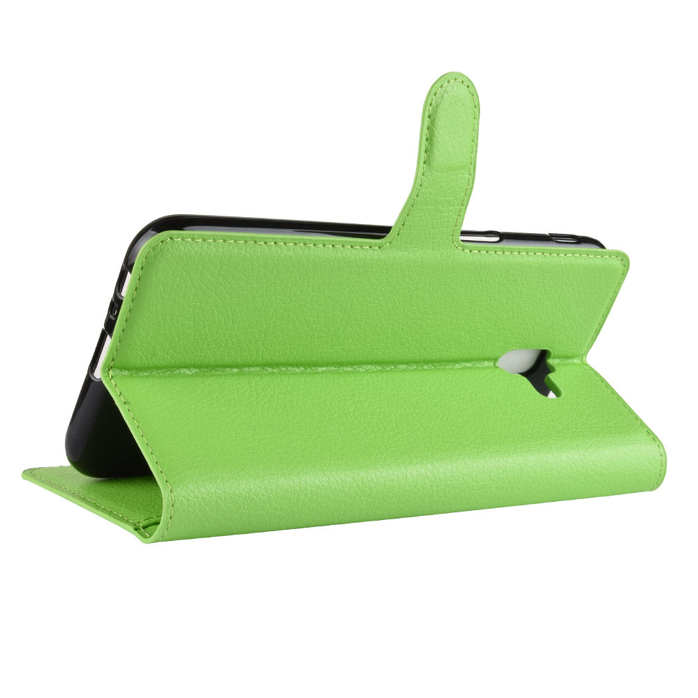 Galaxy J6Plus/J6+ Pu Wallet Case [Green]