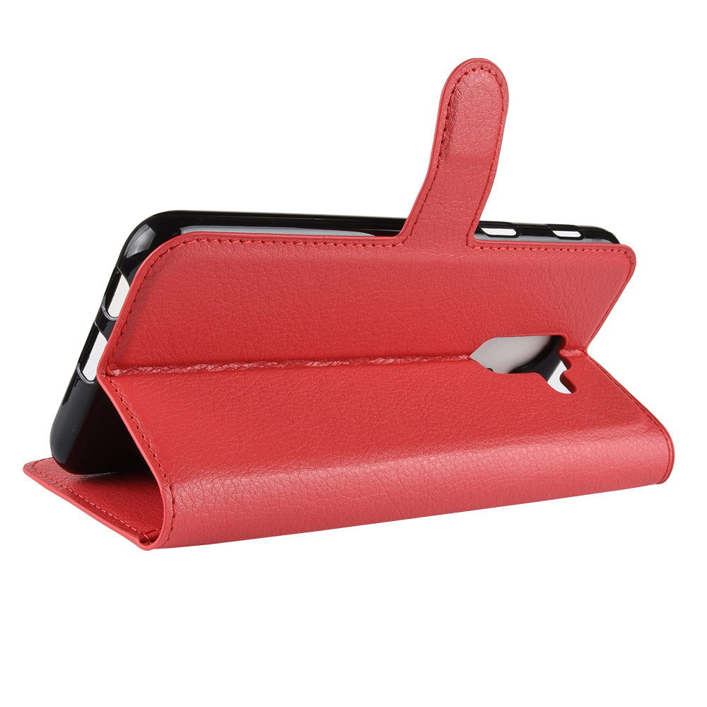 Galaxy J8 2018 Pu Wallet Case [Red]