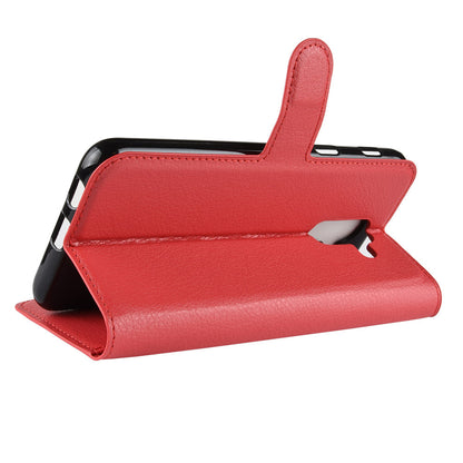 Galaxy J8 2018 Pu Wallet Case [Red]