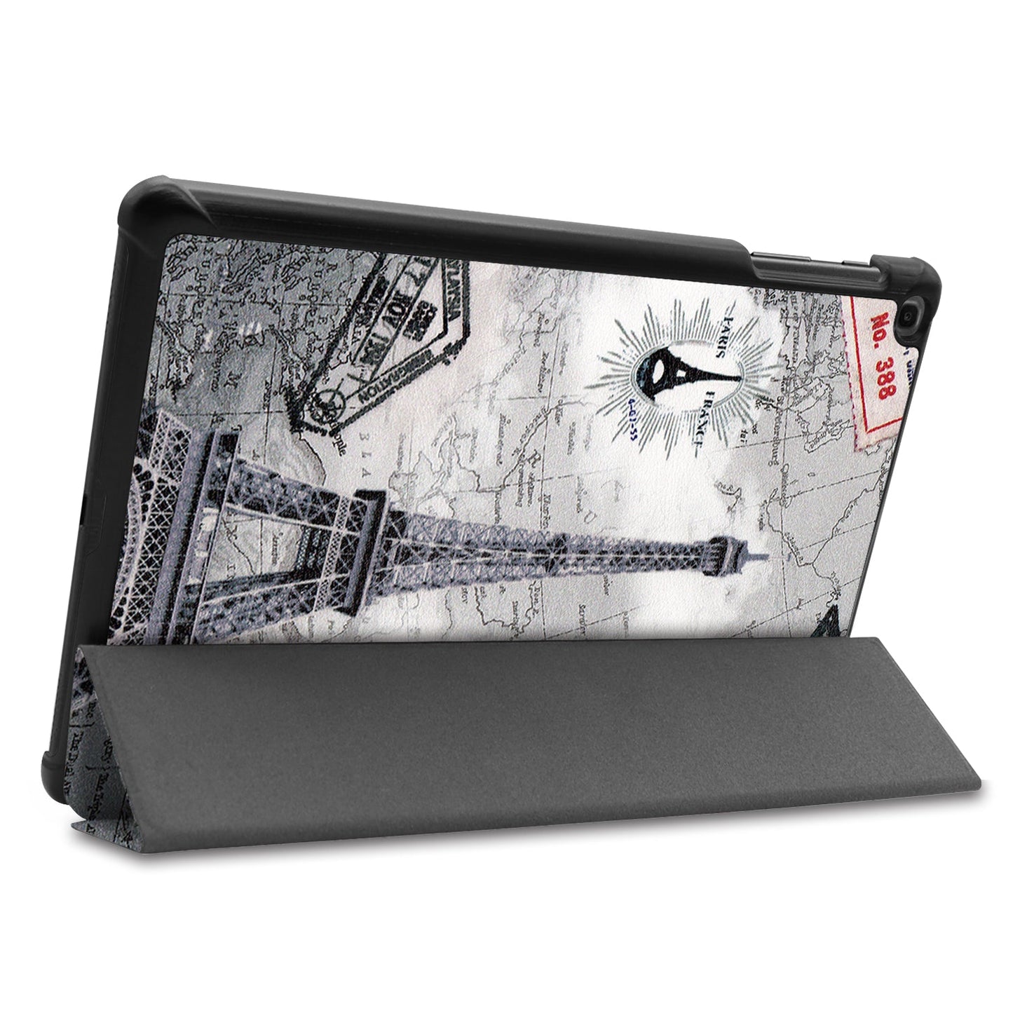 Galaxy Tab A 10.1 (2019) T510 Designer Tri-Fold Case [Eiffeltower]