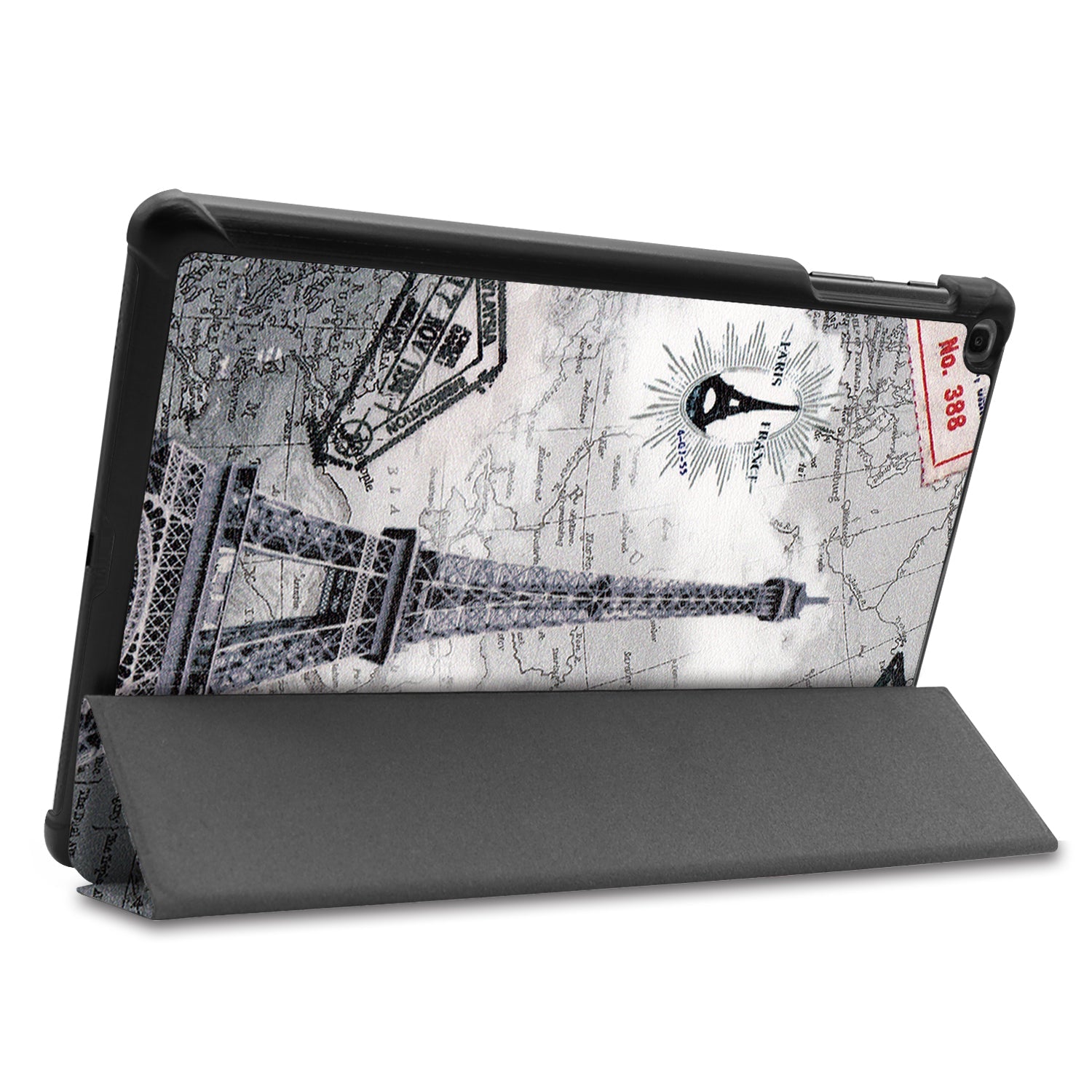 Galaxy Tab A 10.1 (2019) T510 Designer Tri-Fold Case [Eiffeltower]