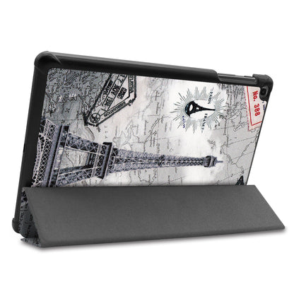 Galaxy Tab A 10.1 (2019) T510 Designer Tri-Fold Case [Eiffeltower]