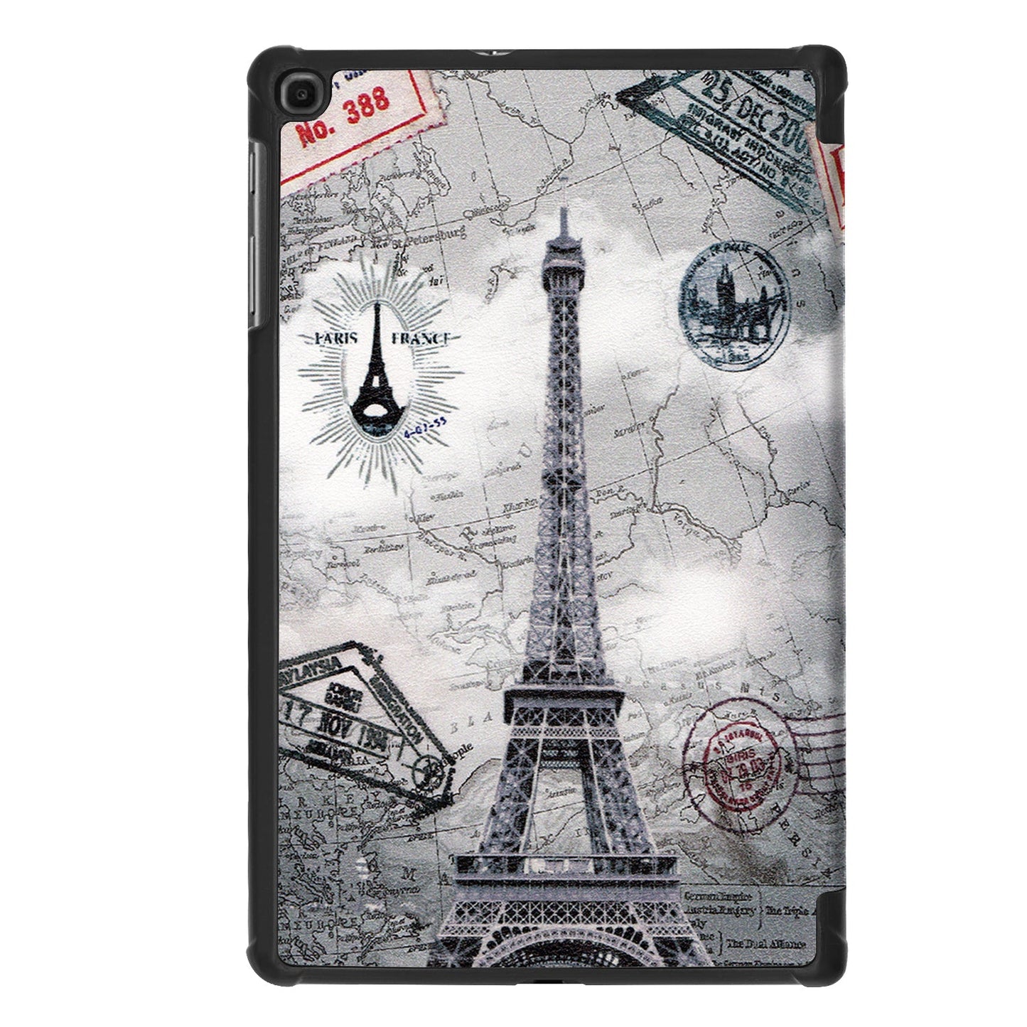 Galaxy Tab A 10.1 (2019) T510 Designer Tri-Fold Case [Eiffeltower]