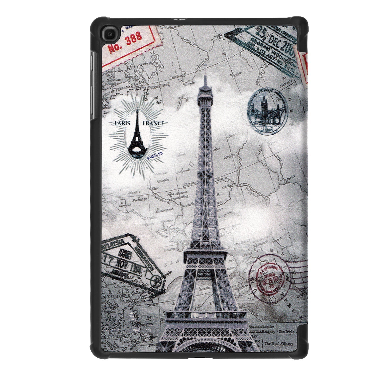 Galaxy Tab A 10.1 (2019) T510 Designer Tri-Fold Case [Eiffeltower]
