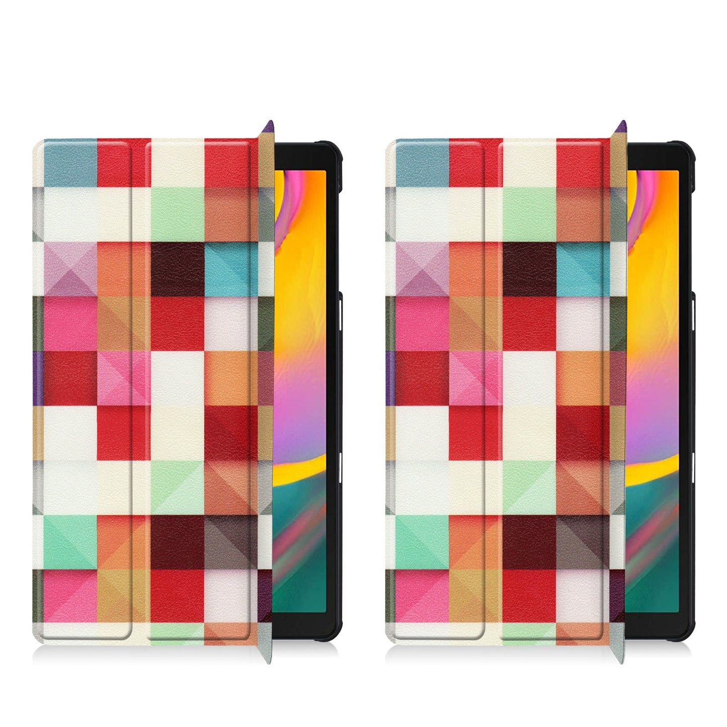 Galaxy Tab A 10.1 (2019) T510 Designer Tri-Fold Case [Cube]