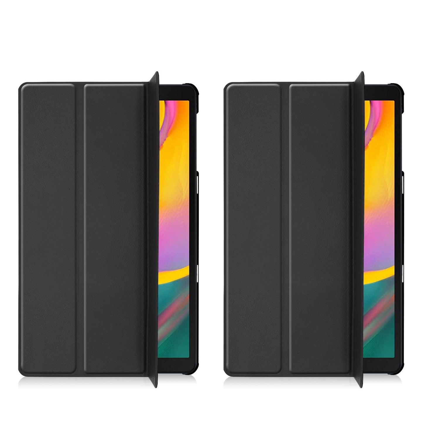 Galaxy Tab A 10.1 (2019) T510 Tri-Fold Pu Case [Black]