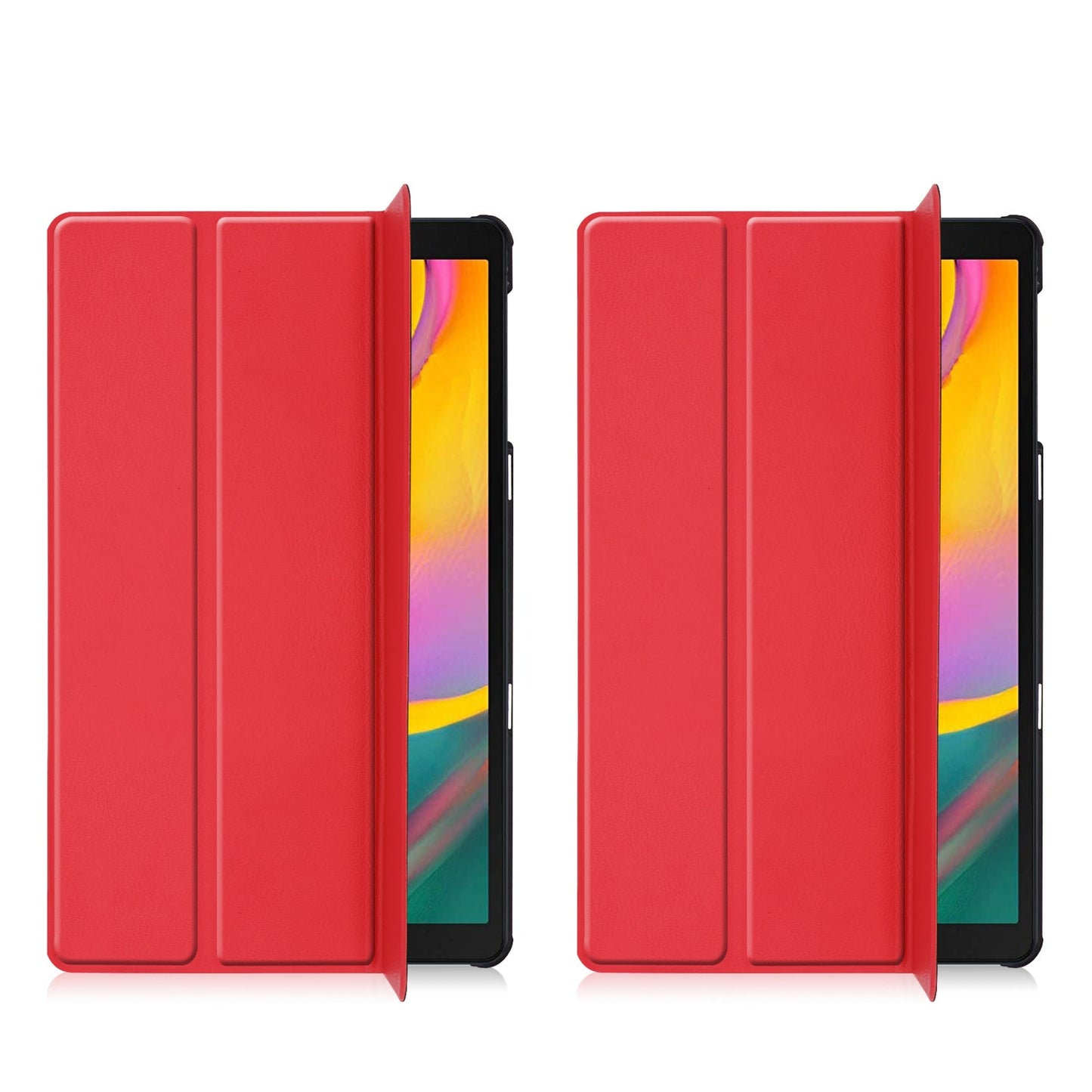 Galaxy Tab A 10.1 (2019) T510 Tri-Fold Pu Case [Red]