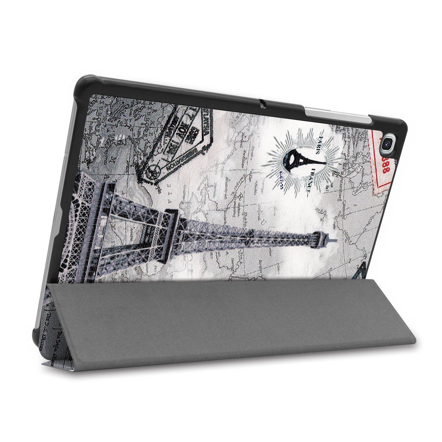 Galaxy Tab S5E T720 Designer Tri-Fold Case [Eiffeltower]