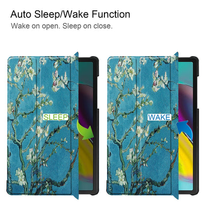 Galaxy Tab S5E T720 Designer Tri-Fold Case [Plumtree]