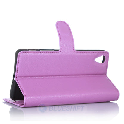 Sony Xperia X PU Wallet Case [Purple]