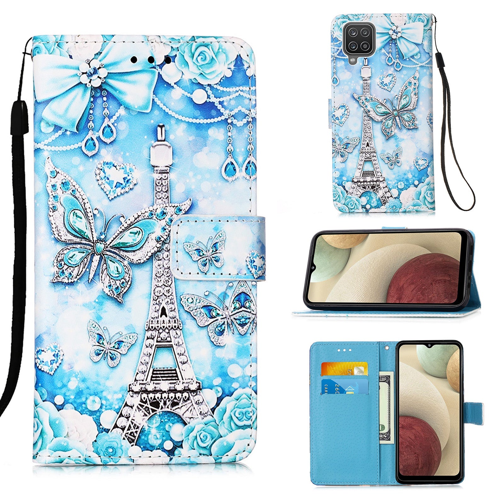 Samsung Galaxy A12 Designer PU Case EiffelTower