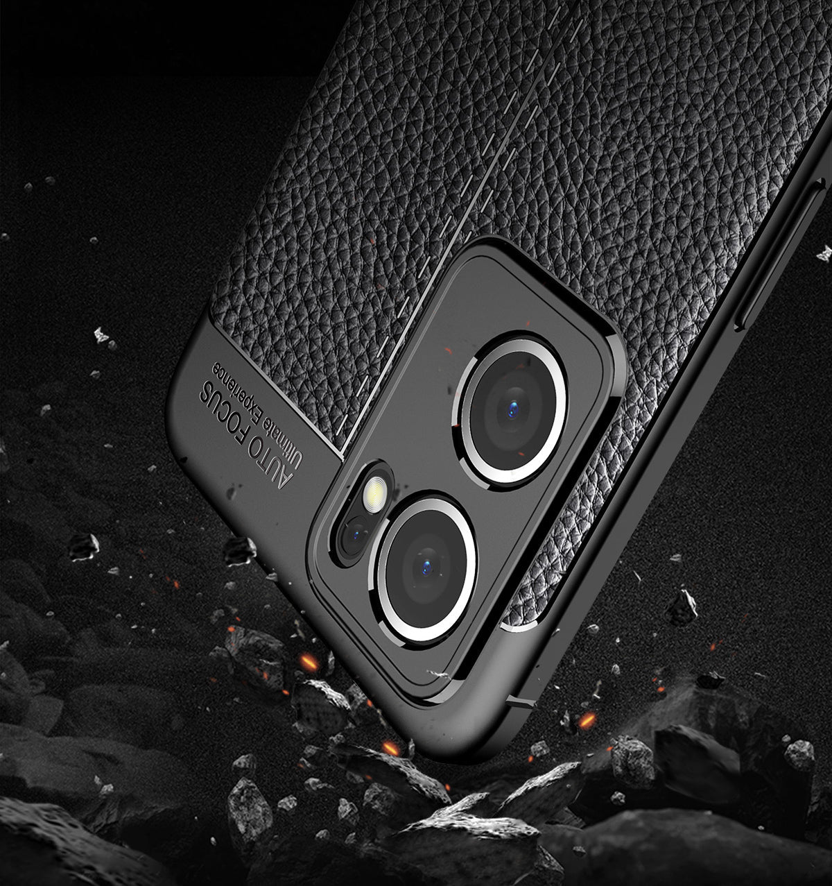 OPPO Find X5 Lite 5G Leather Texture Case Navy