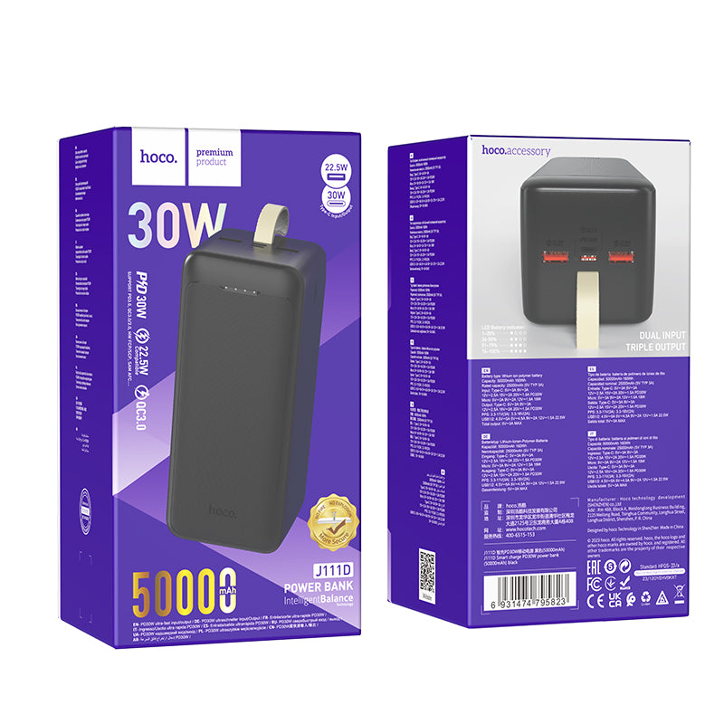 Hoco 30W PD+QC Power Bank (50000mAh) (J111D)