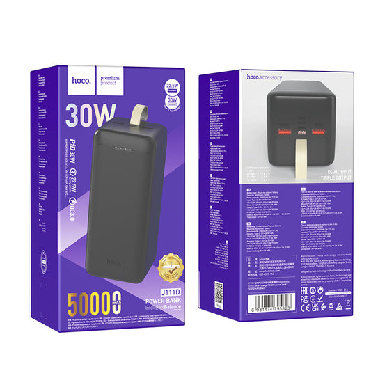 Hoco 30W PD+QC Power Bank (50000mAh) (J111D)