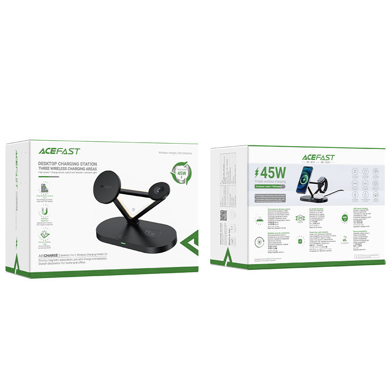 Acefast 45W Premium 3 in 1 Wireless Charging Station w/ MagSafe (E9)