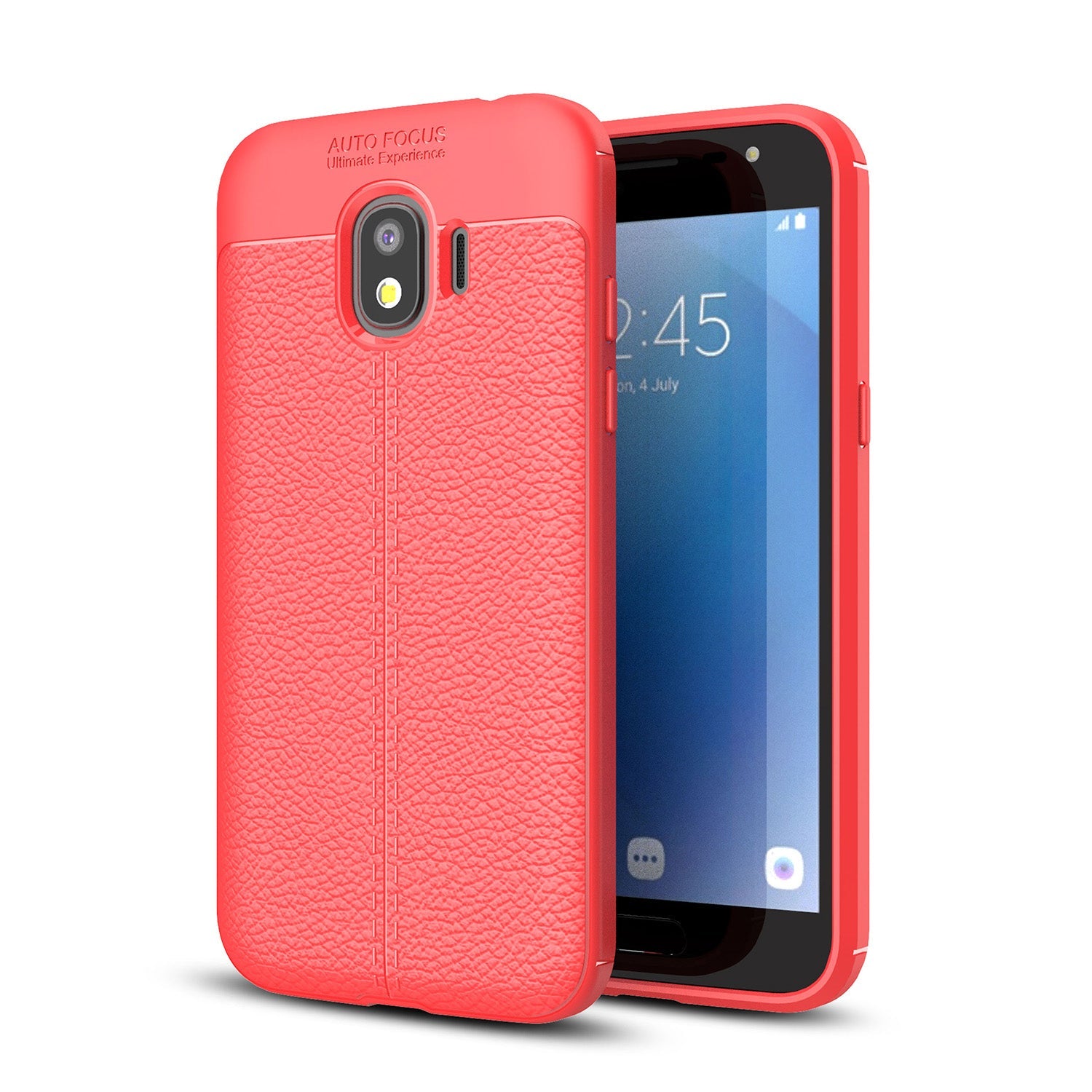 Samsung Galaxy J2 Pro 2018 Leather Texture Case Red