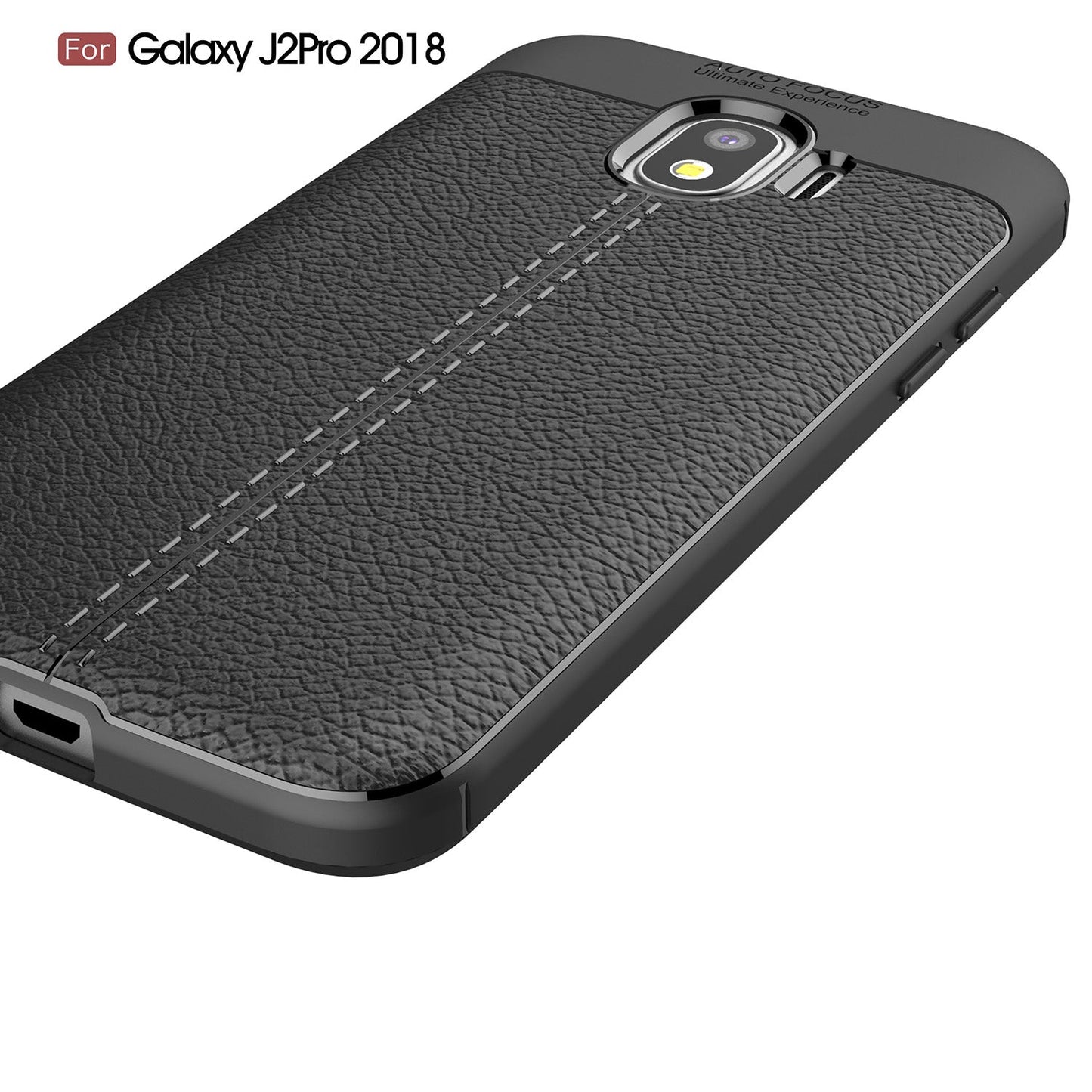 Samsung Galaxy J2 Pro 2018 Leather Texture Case Red