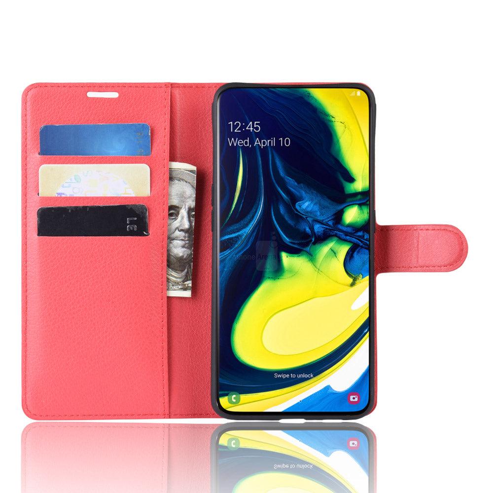 Galaxy A80/A90 Pu Wallet Case [Red]