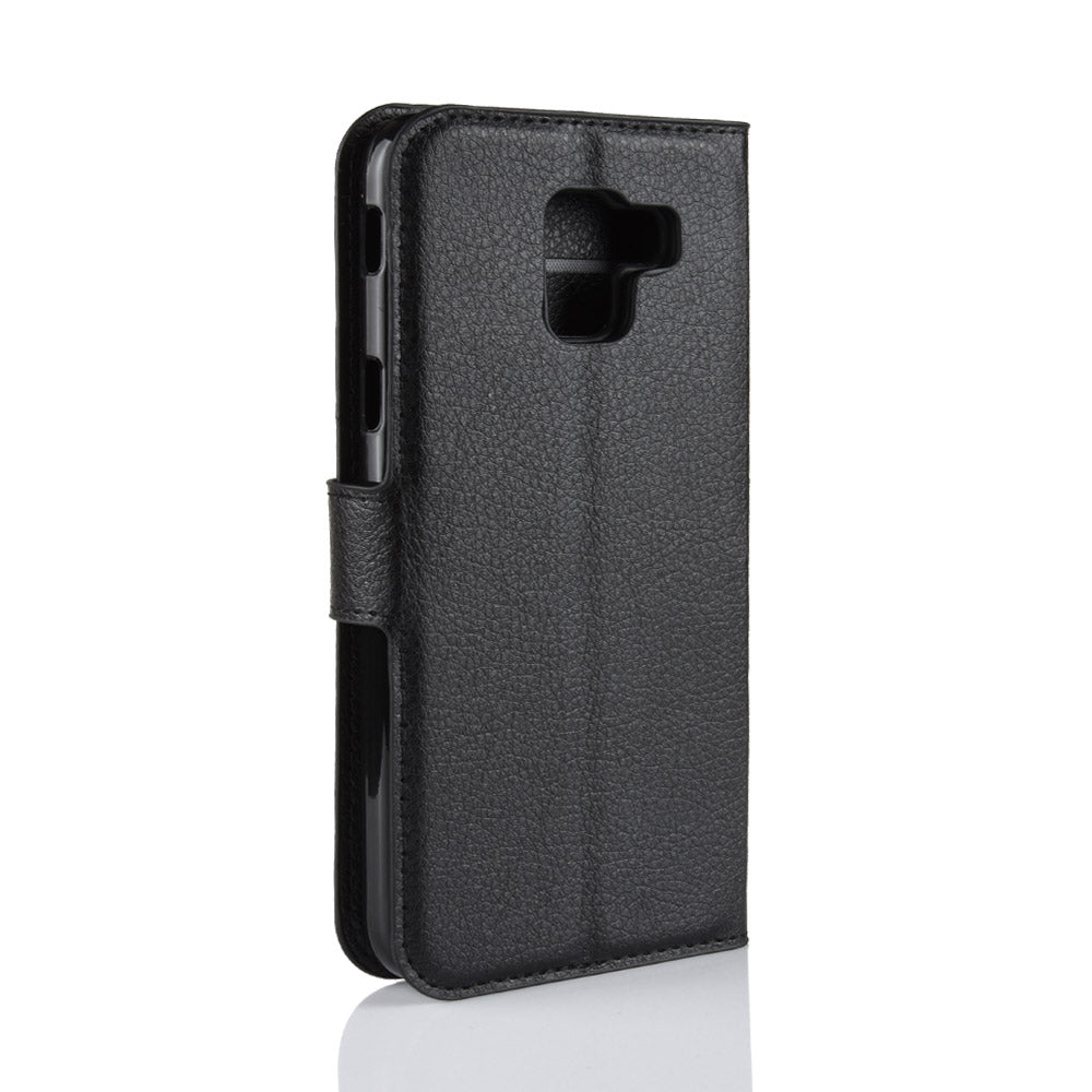 Galaxy J6 Pu Wallet Case [Black]