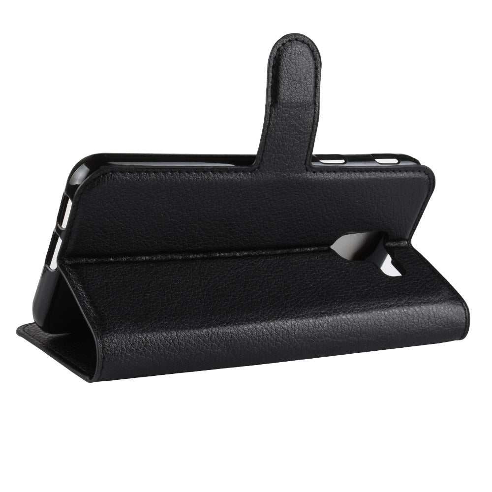 Galaxy J6 Pu Wallet Case [Black]