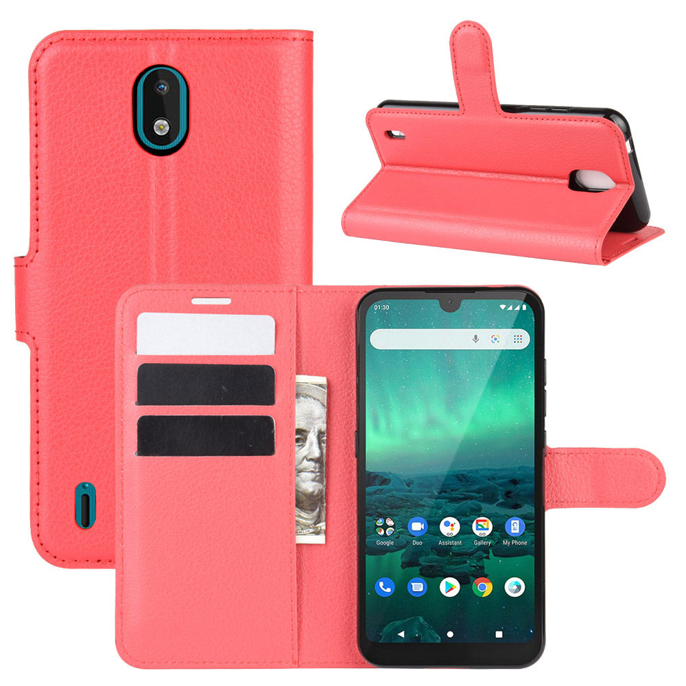 Nokia 1.3 Pu Wallet Case [Red]