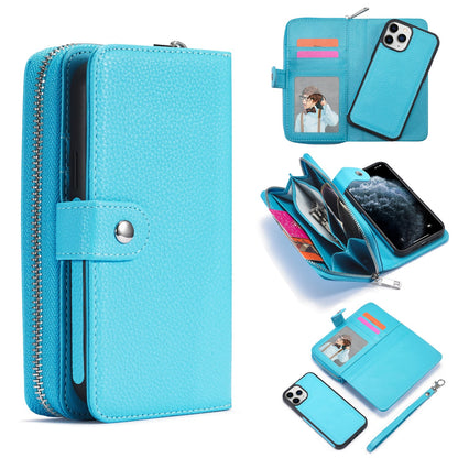 Apple iPhone 12 Pro Max Zipper Wallet Case LightBlue