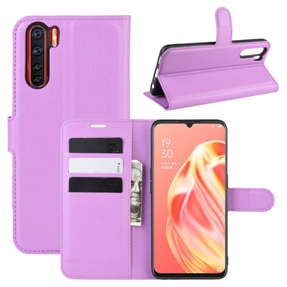 Oppo A91 Pu Wallet Case [Purple]