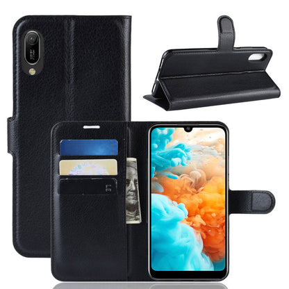 Huawei Y6 Pro 2019 Pu Wallet Case [Black]