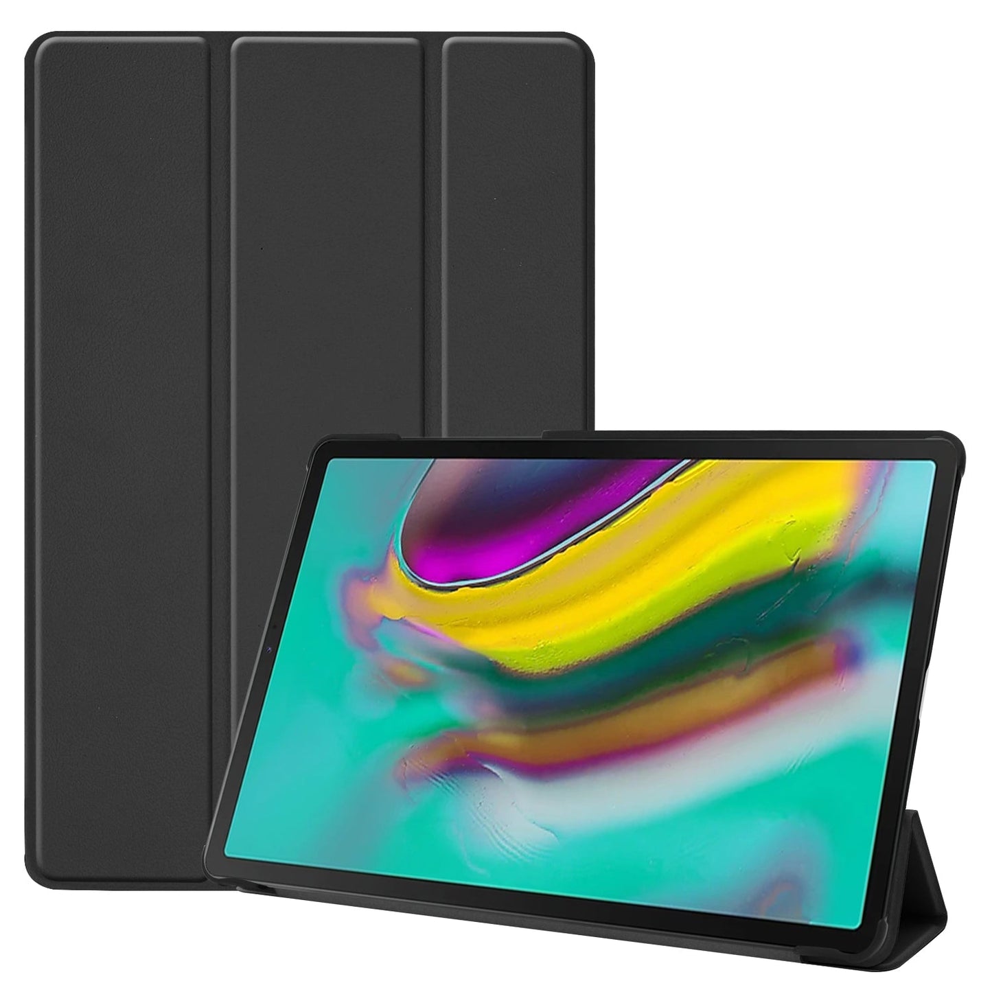 Galaxy Tab S5E T720 Tri-Fold Pu Case [Black]