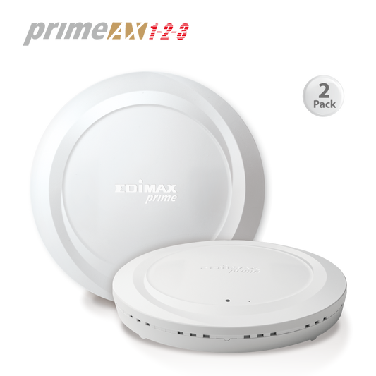 EDIMAX AX1800 Wi-Fi 6 Smart Managed Wi-Fi System. 1x Master (Controller Mode) 1x Slave (Managed AP mode).